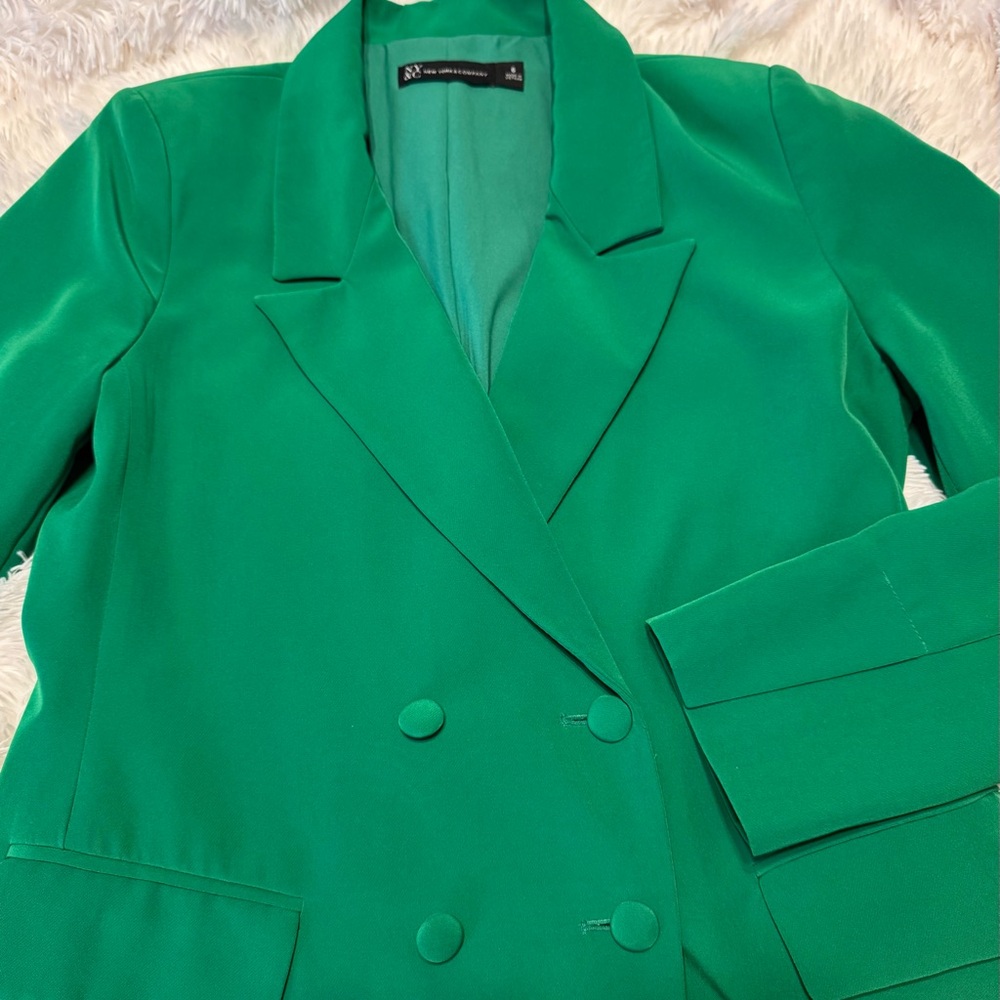 New York & Company Vibrant Green Blazer - Picture 6 of 8